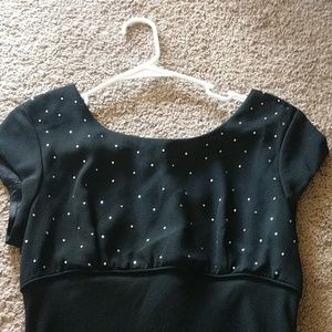 Black dress with sparkle top